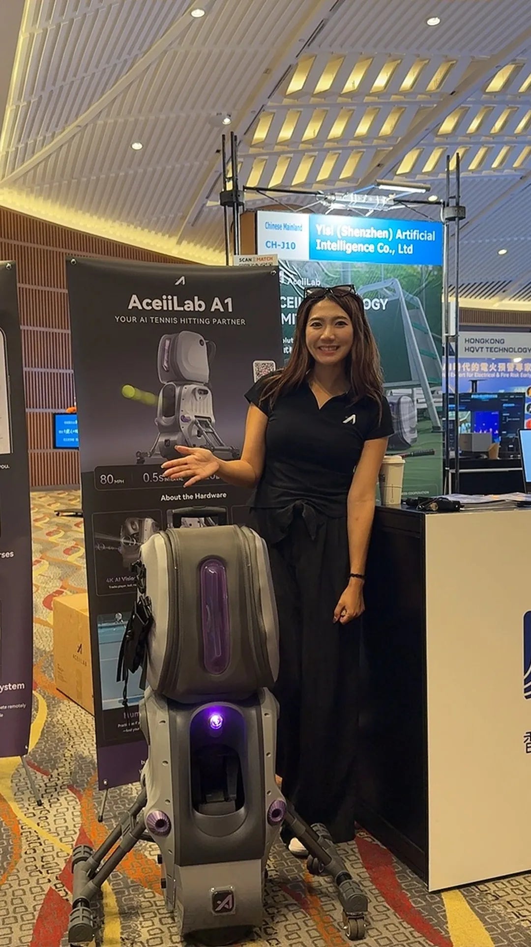 AceiiLab A1 AI technology expo booth