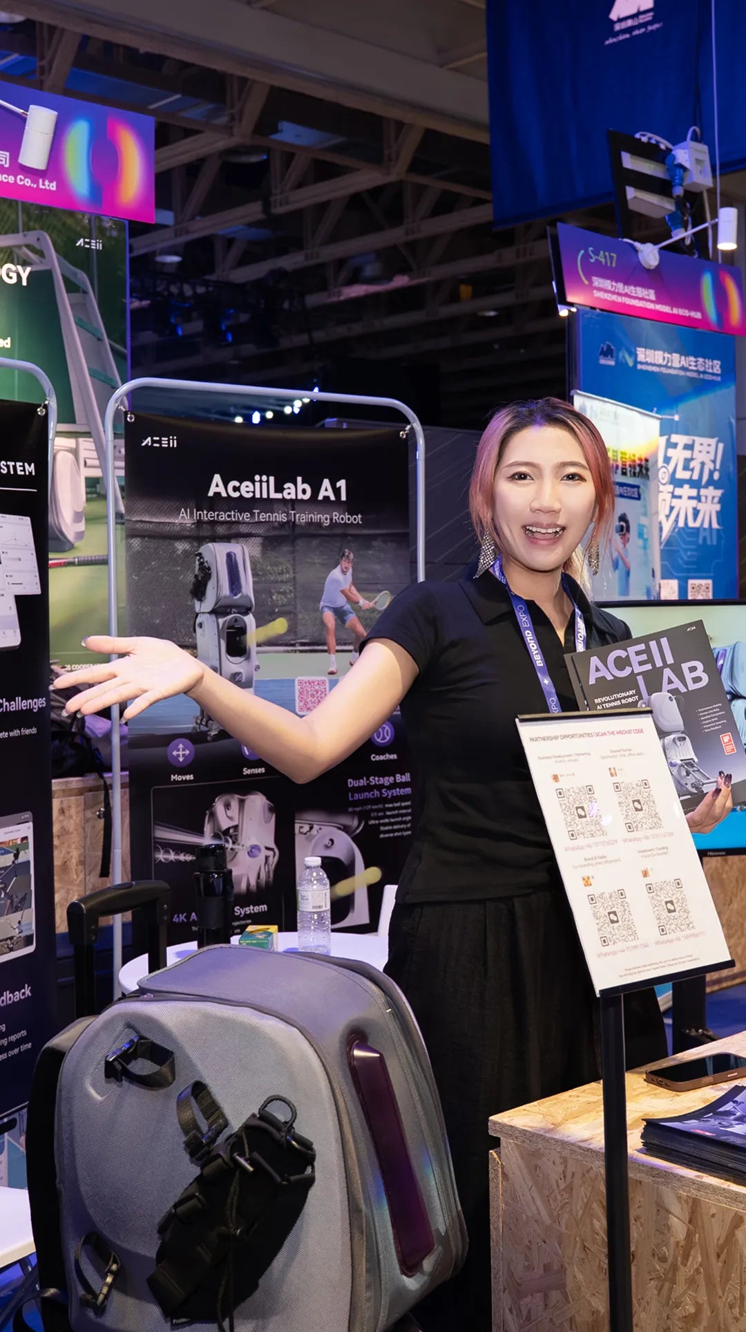 AceiiLab A1 smart tennis robot trade show