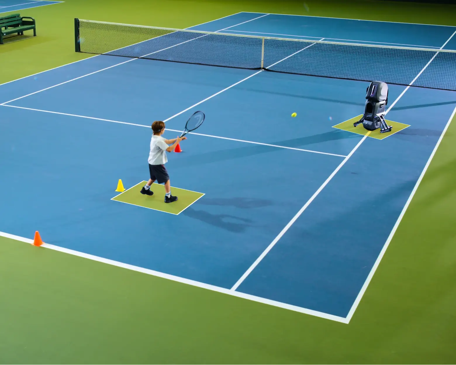 Junior tennis training with AceiiLab A1