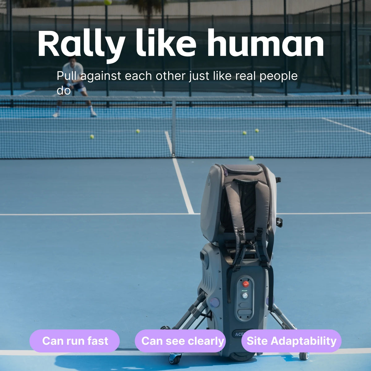 AceiiLab A1 AI Tennis Robot– Moving Smart Tennis Ball Machine