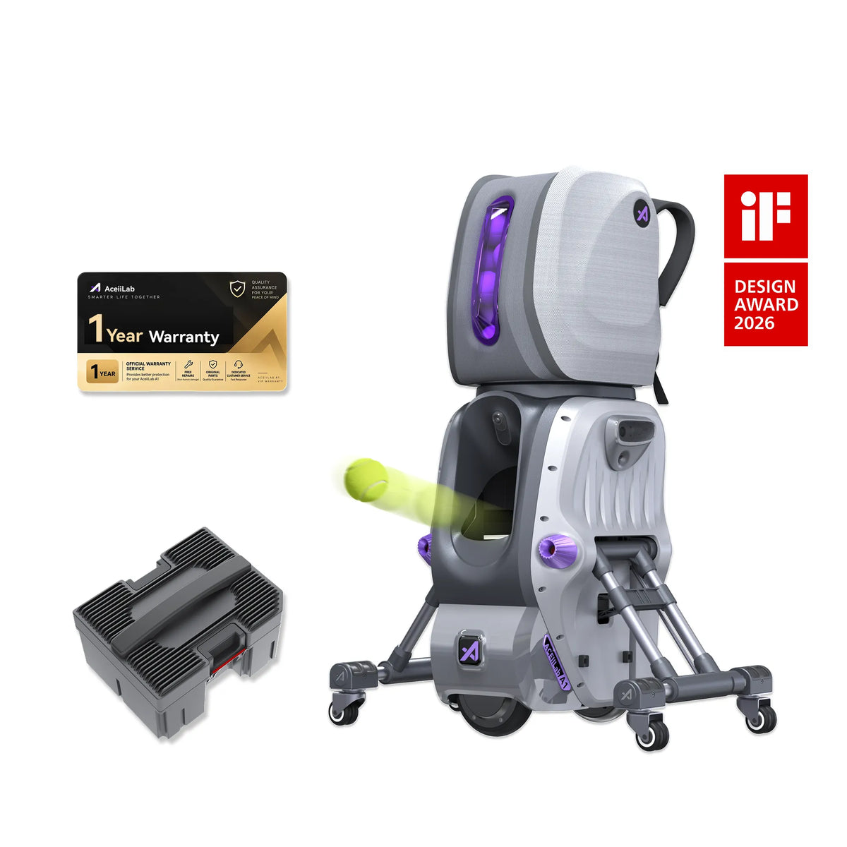 AceiiLab A1 AI Tennis Robot– Moving Smart Tennis Ball Machine