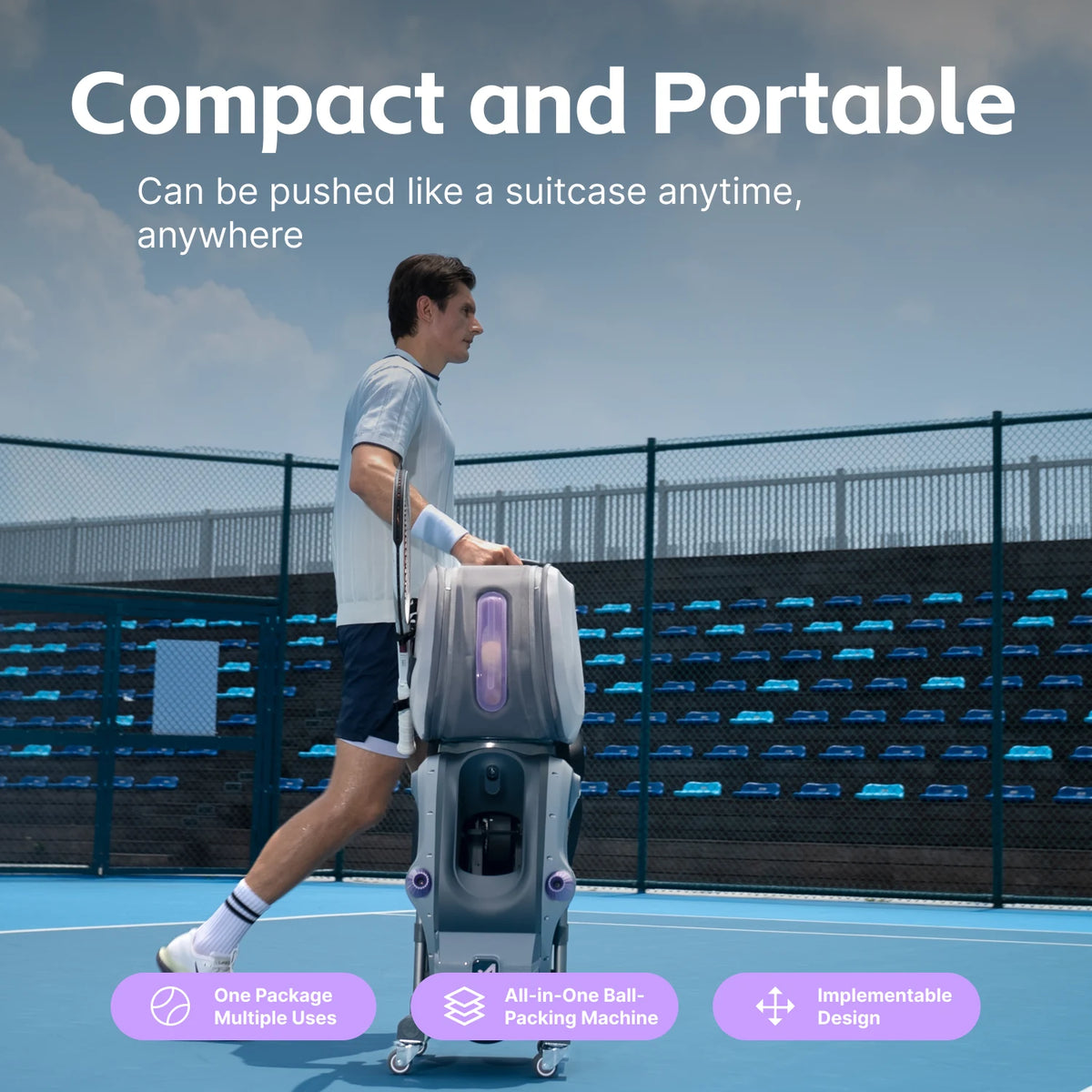 AceiiLab A1 AI Tennis Robot– Moving Smart Tennis Ball Machine