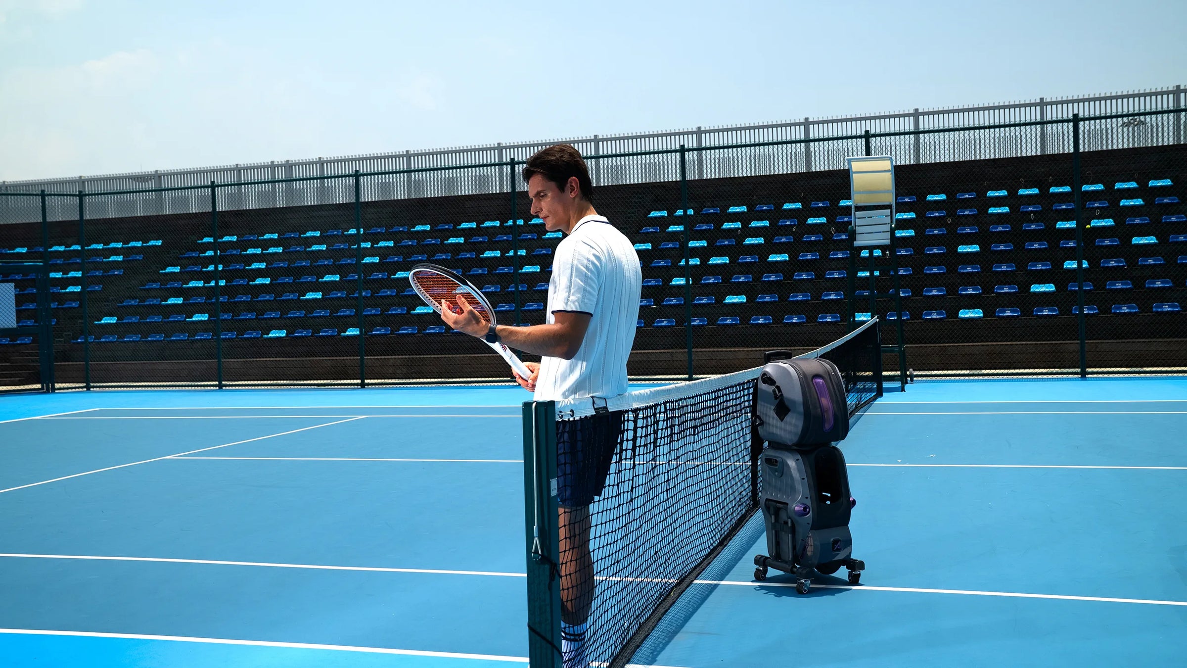 AceiiLab A1 AI tennis partner on court