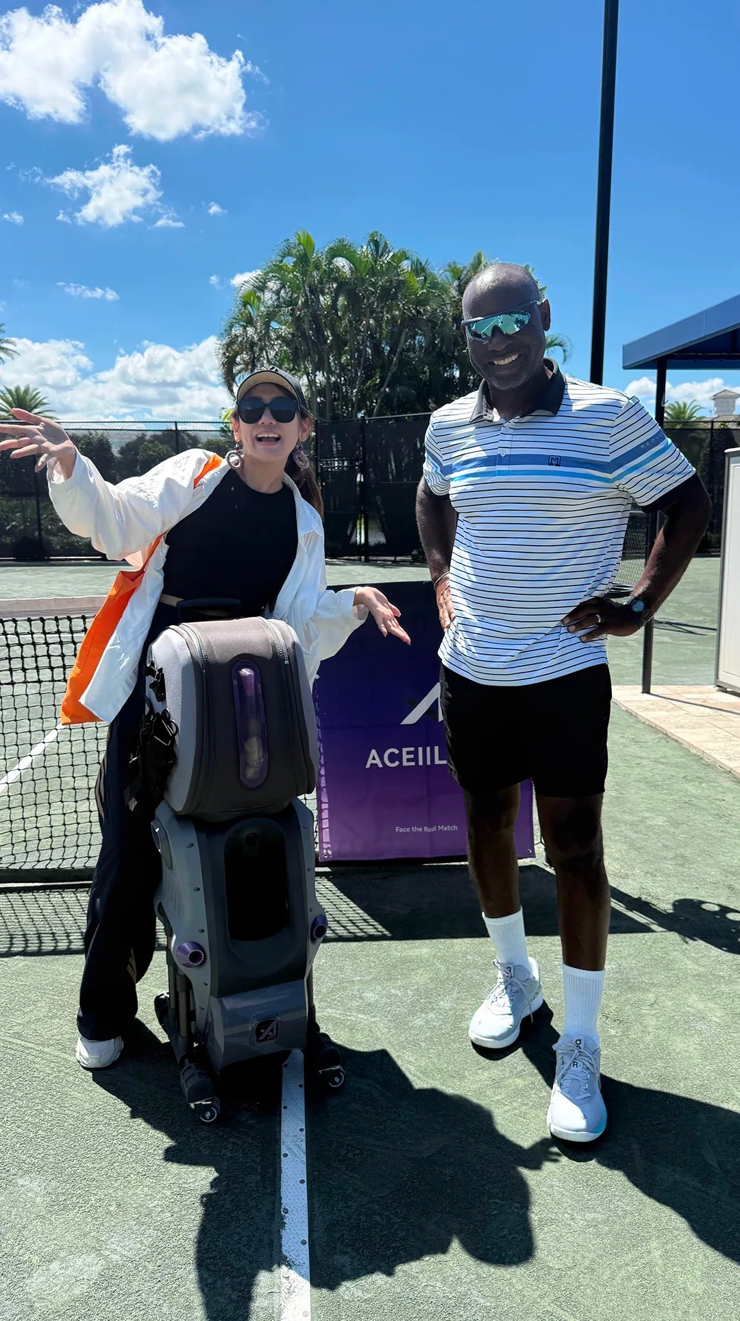 AceiiLab A1 tennis robot player meetup